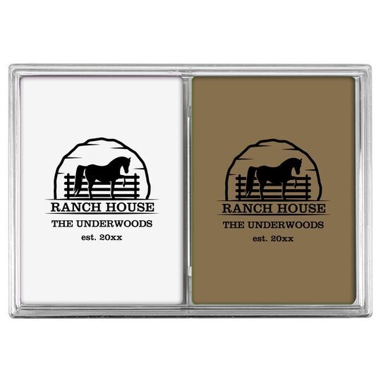 Horse Ranch House Double Deck Playing Cards